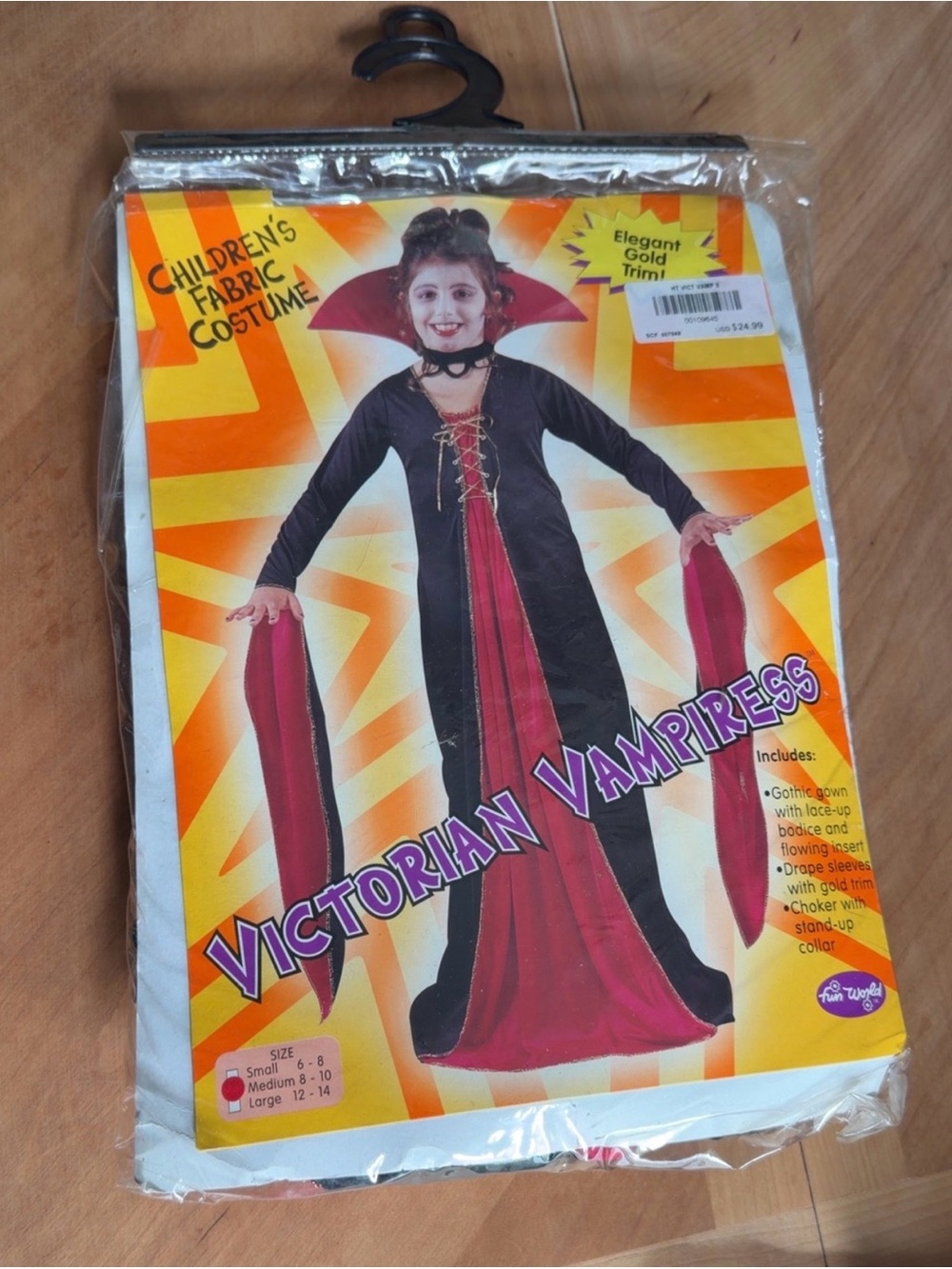 Victorian Vampireess Costume - Black & Burgundy
